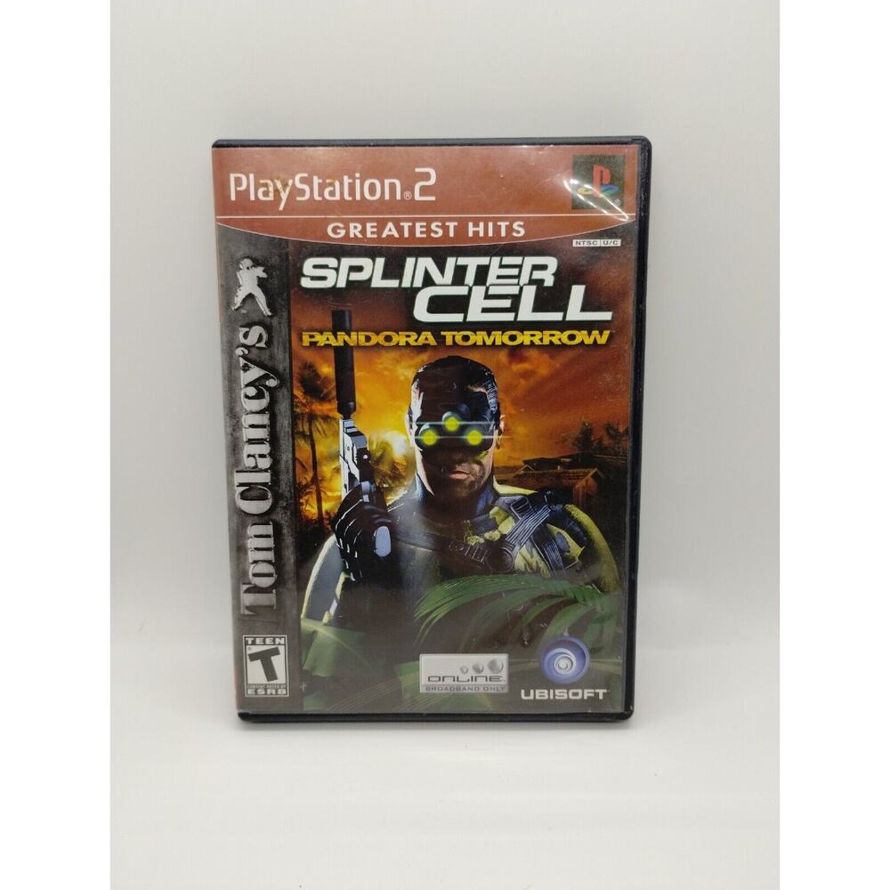 TOM CLANCY'S SPLINTER CELL PANDORA TOMORROW GREATEST HITS - PS2 - W/MANUAL - CIB